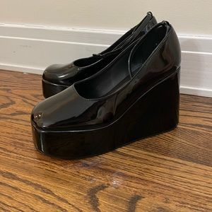 CIDER Patent Leather Platform Ankle Strap Heel SZ 38 (7.5 US) NEW!